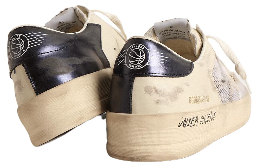 Shop Golden Goose Stardan Low ''Wit Mesh Leer'' GMF00580.F004567.10768