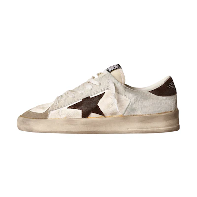 Golden Goose Stardan Pony Hair White Brown
