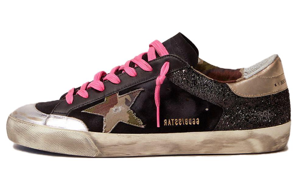 Golden Goose Super-Star Glitter Camouflage Star 'Black'