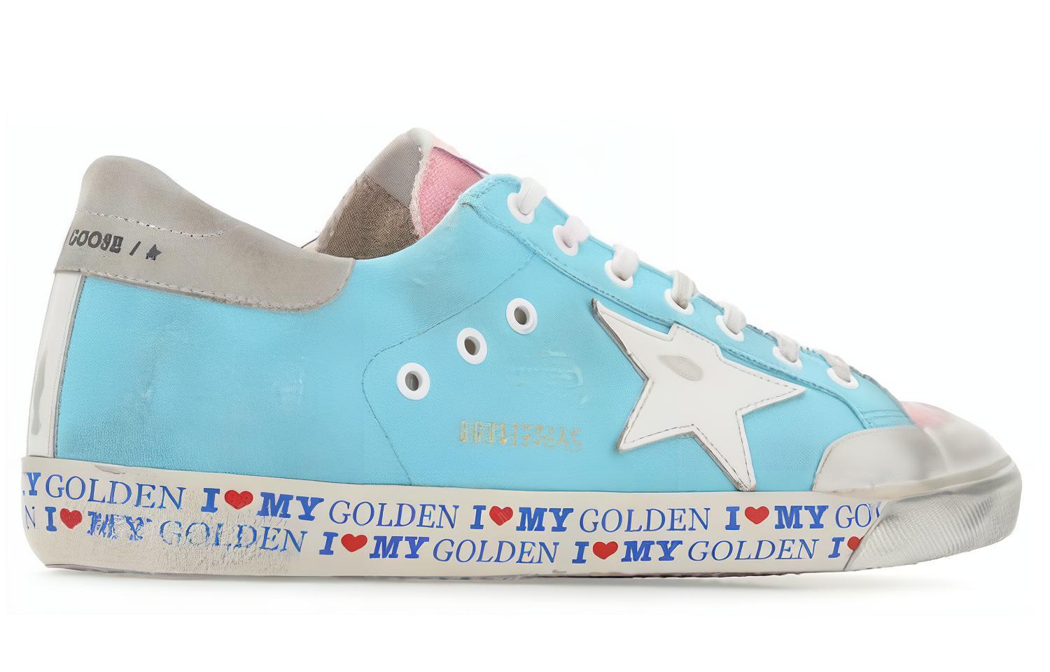 Lookbook Golden Goose Super-Star 'Blue Trendy Low-Top' GMF00107.F001238.50593