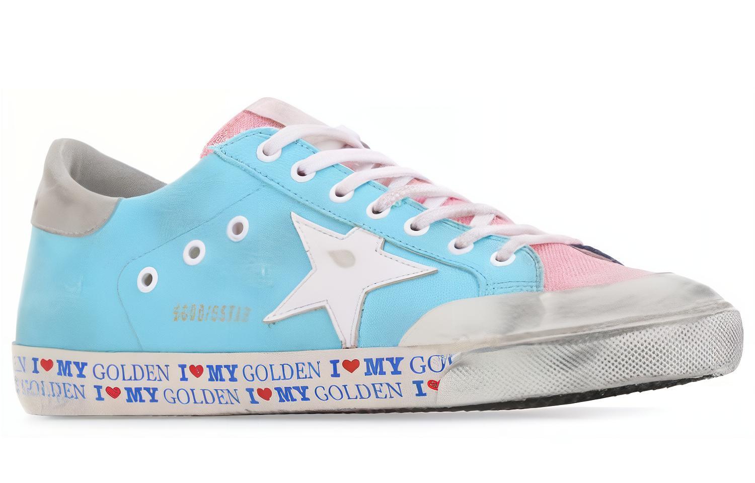Shop Golden Goose Super-Star 'Blue Trendy Low-Top' GMF00107.F001238.50593