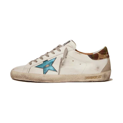 Golden Goose Super-Star 'Distressed Blue & White'