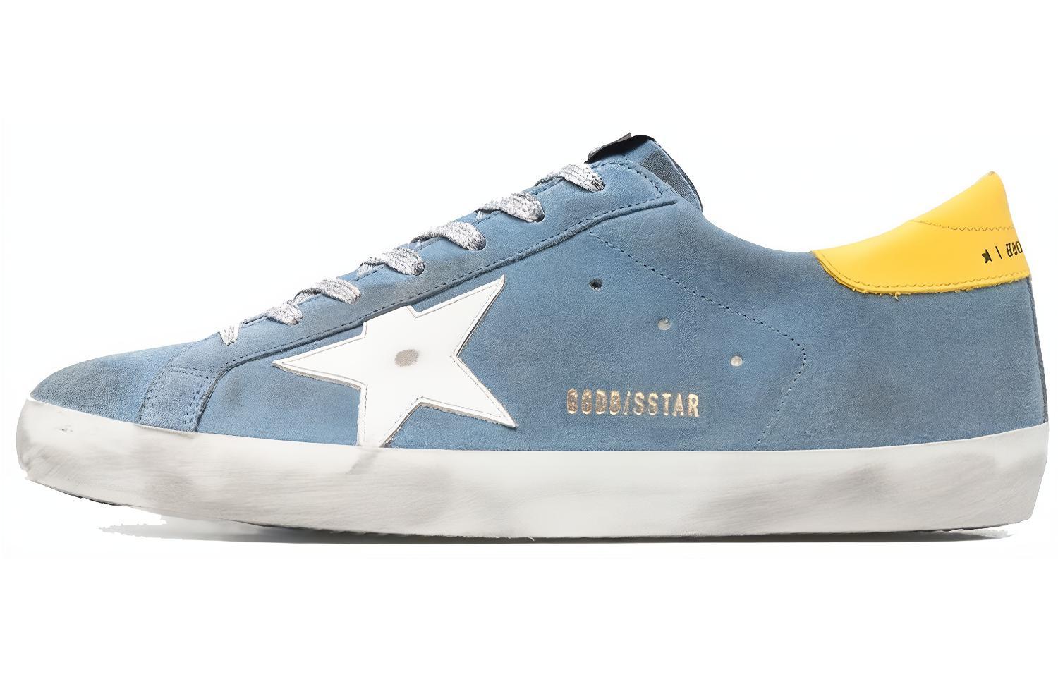 Golden Goose Super-Star 'Distressed Blue White Yellow' GMF00101.F001068.50587