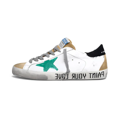 Golden Goose Super-Star 'Distressed White Green'