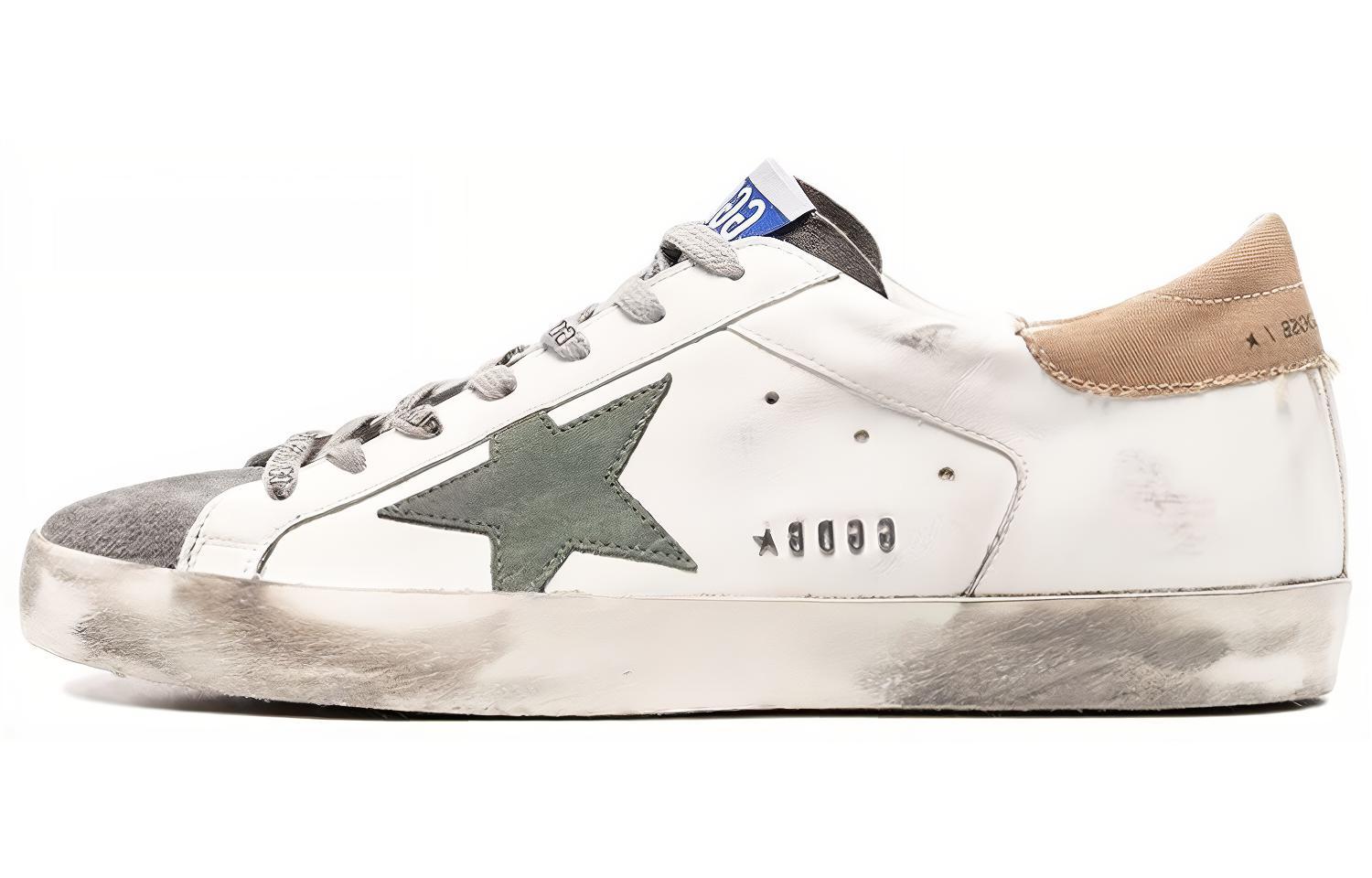 Buy Golden Goose Super-Star ''Versleten Wit Groen'' GMF00103.F002538.81526