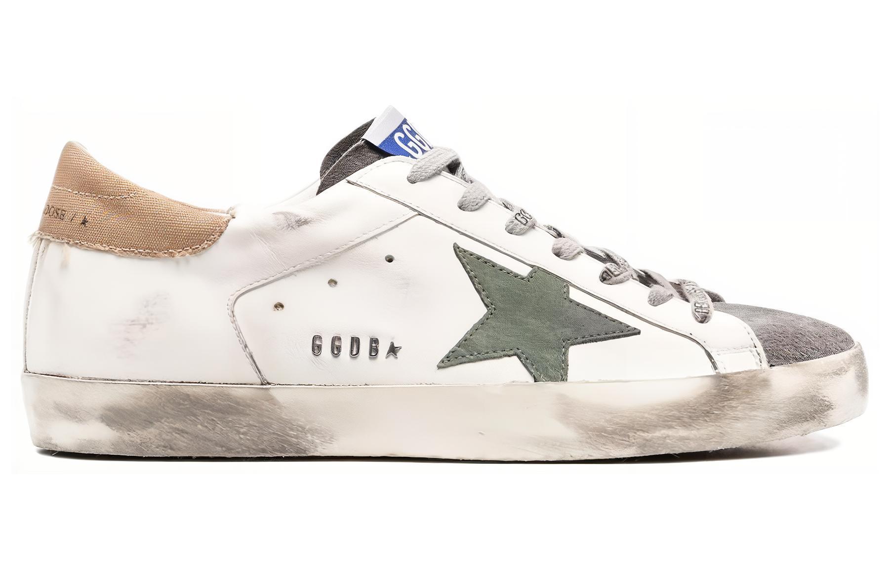 Order Golden Goose Super-Star ''Versleten Wit Groen'' GMF00103.F002538.81526