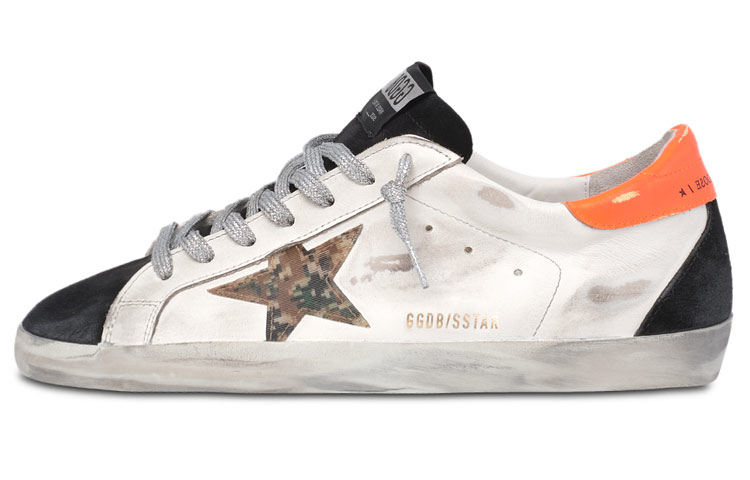 Buy Golden Goose Super-Star 'Distressed White Orange' GMF00102.F001454.80997