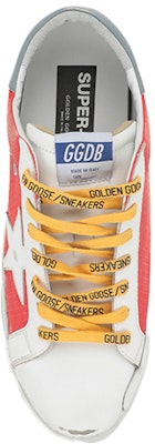 Golden Goose Super-Star 'Distressed White Red' GMF00101.F001237.40379 Shop Golden Goose Super-Star 'Distressed White Red' GMF00101.F001237.40379