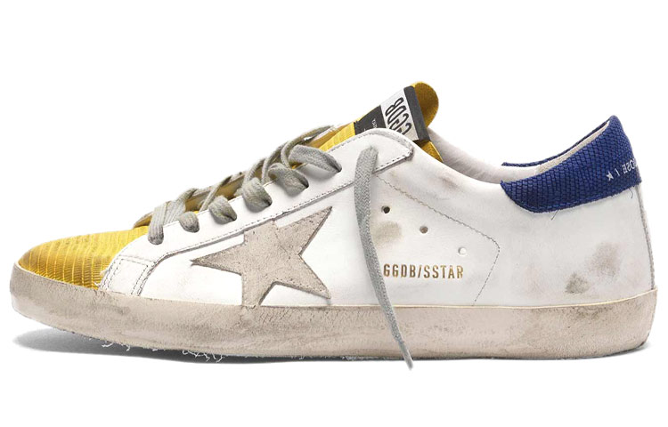 Golden Goose Super-Star 'Distressed White Yellow Blue'