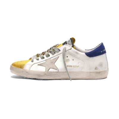Golden Goose Super-Star 'Distressed White Yellow Blue'