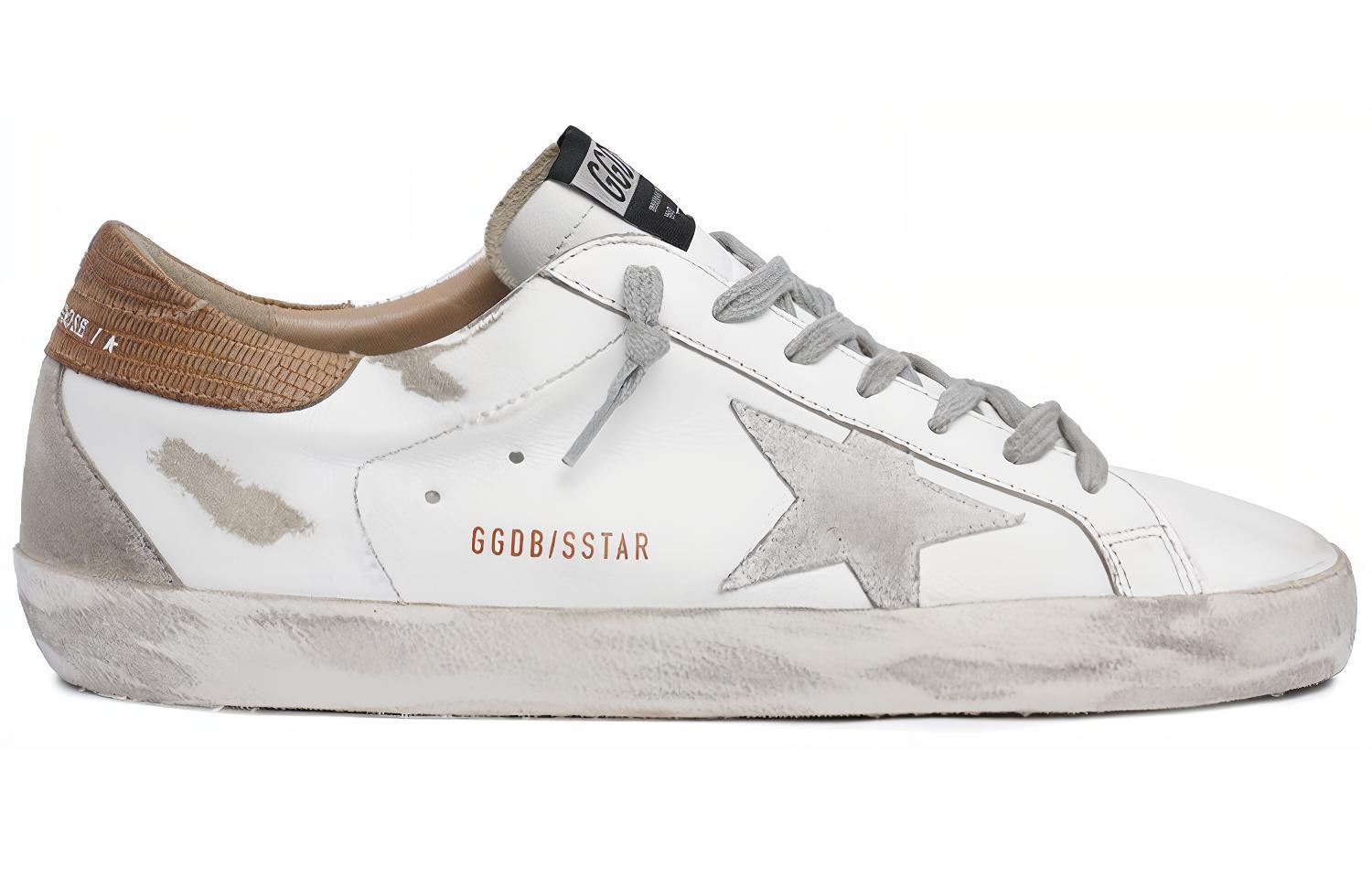 Golden Goose Super-Star 'Distressed White Yellow Lizard-Print Heel' 圖 2