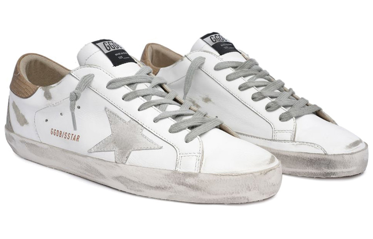 Golden Goose Super-Star 'Distressed White Yellow Lizard-Print Heel' 圖 3