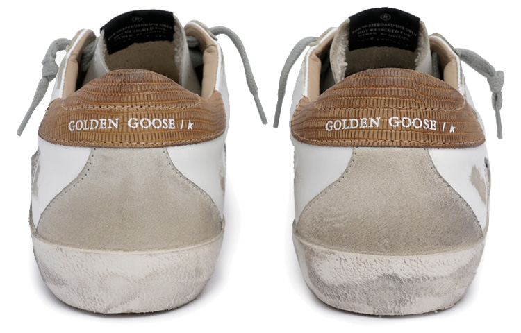 Golden Goose Super-Star 'Distressed White Yellow Lizard-Print Heel' 圖 5