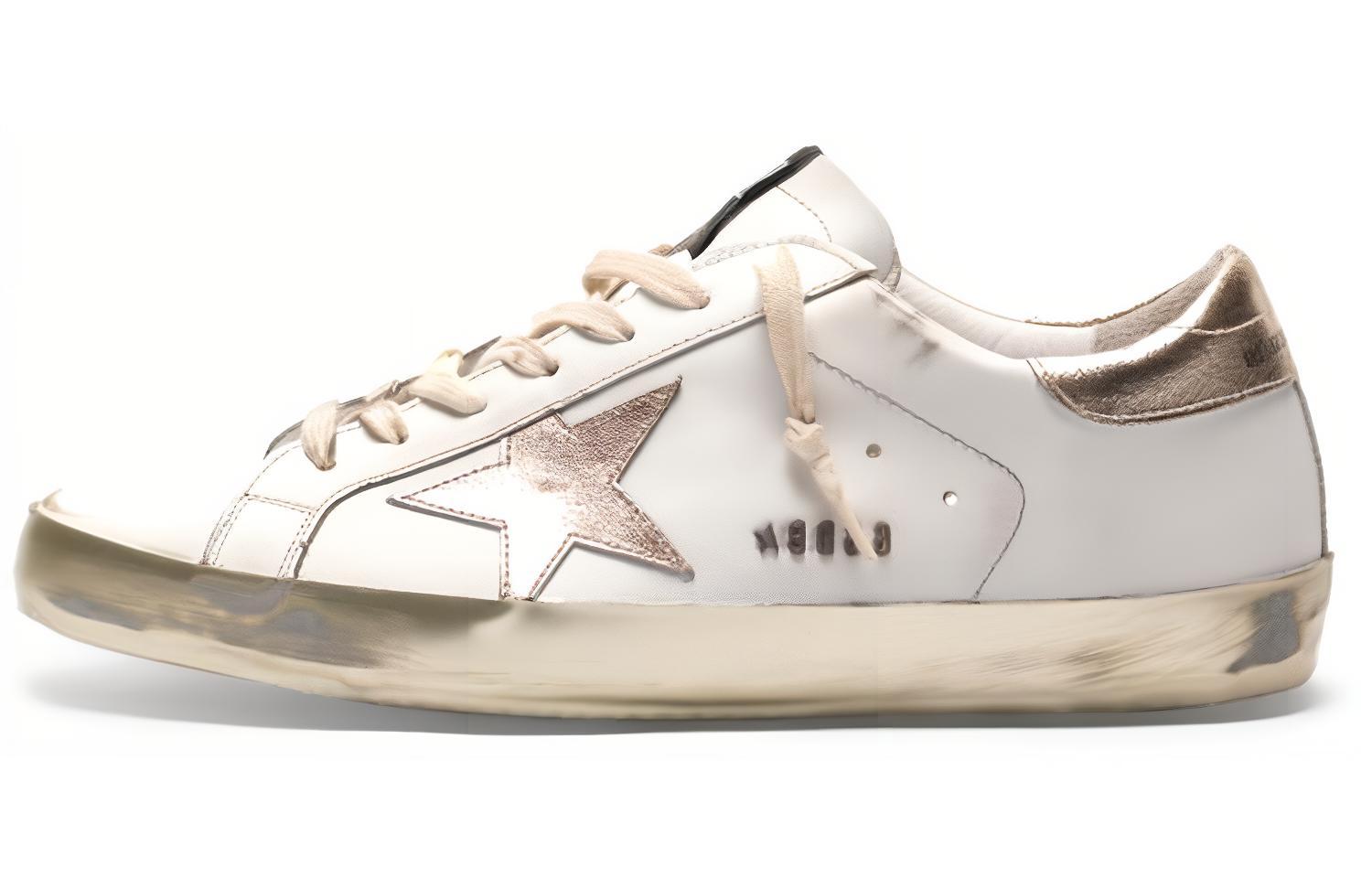 Golden Goose Super-Star 'Gold Star White & Gold Distressed' GCOMS590.E37