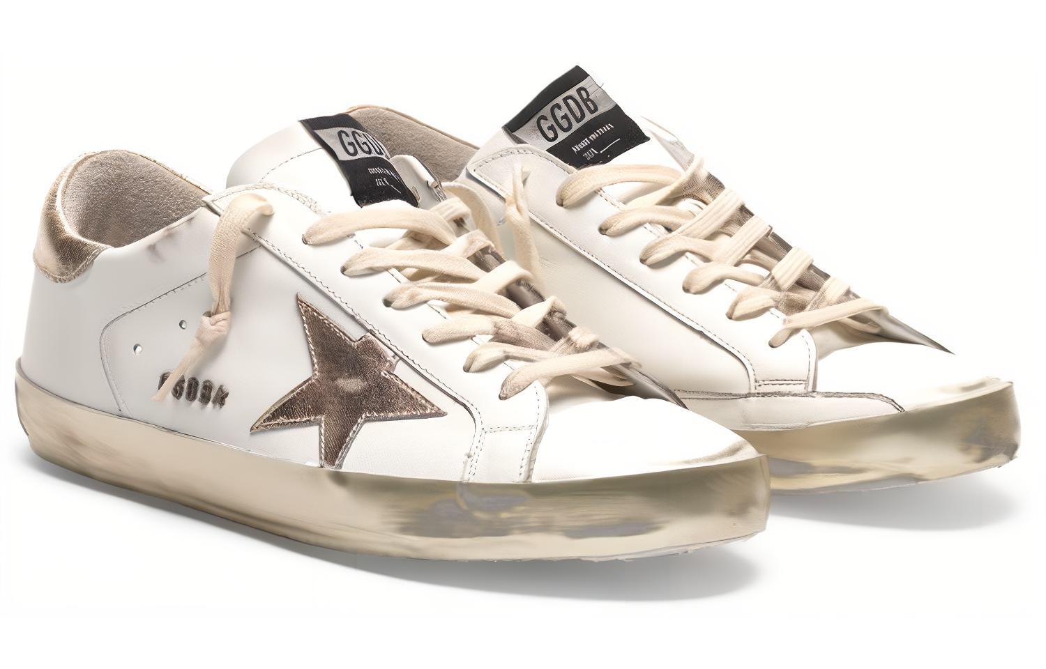 Order Golden Goose Super-Star 'Bintang Emas Putih & Emas Usang' GCOMS590.E37