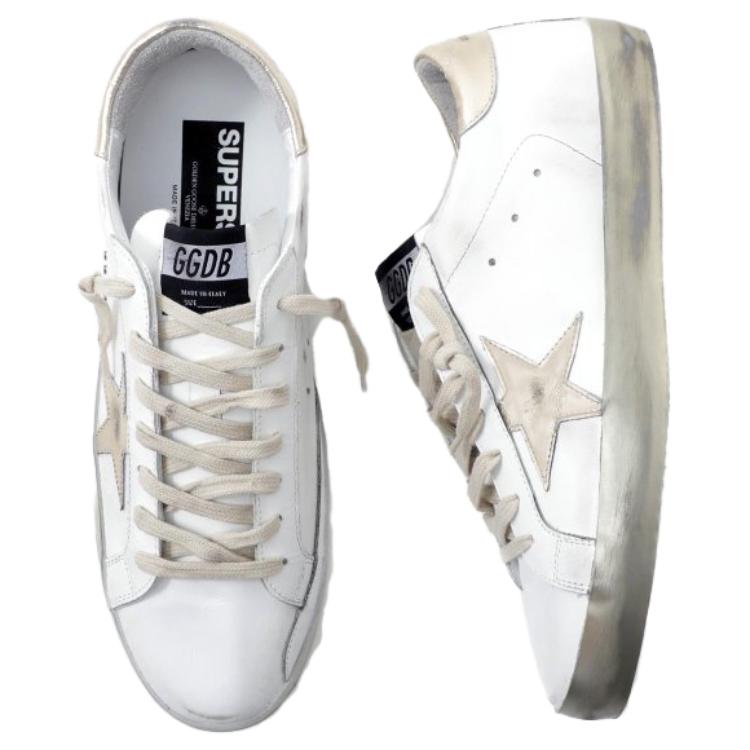 Shop Golden Goose Super-Star 'Bintang Emas Putih & Emas Usang' GCOMS590.E37