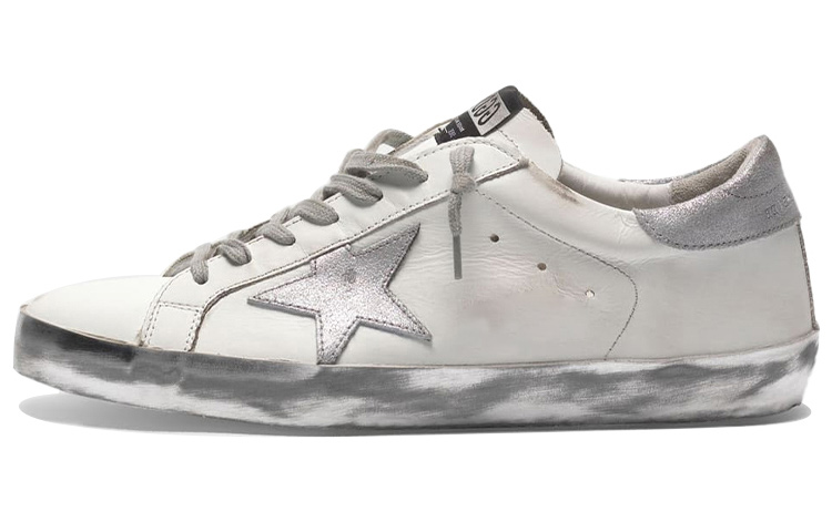 Golden Goose Super-Star 'Grey Star Silver Heel' GCOMS590.E36