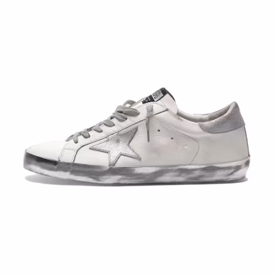 Golden Goose Super-Star 'Grey Star Silver Heel'