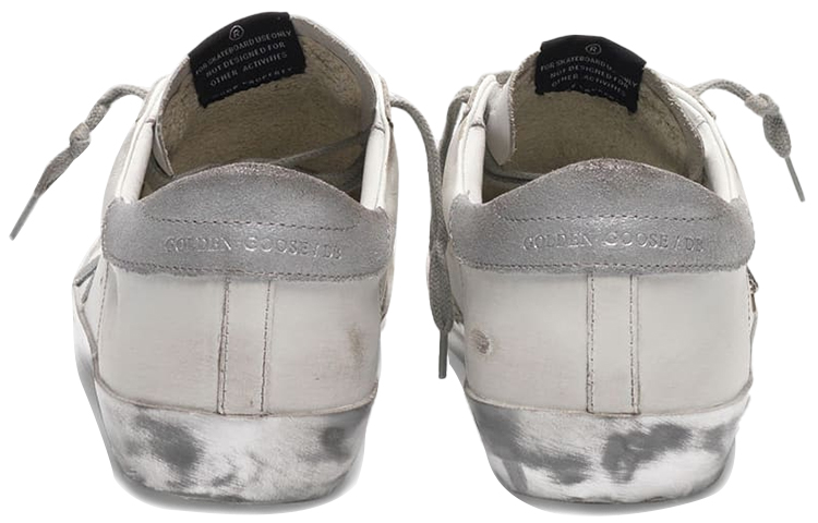 Shop 金鵝 超級明星 灰色星星 時尚板鞋 男款 白銀尾