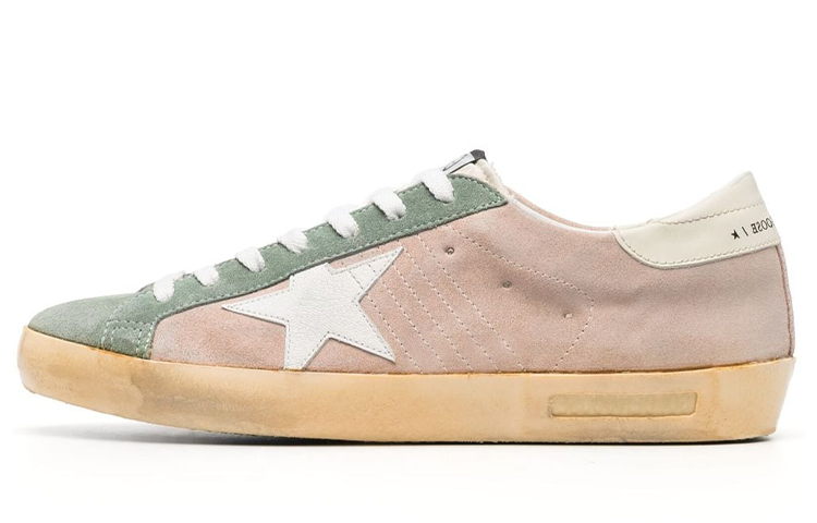 Golden Goose Super-Star Brown Suede White Star 'Green'