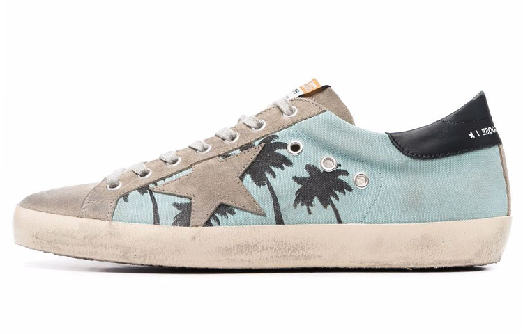 Golden Goose Super-Star 'Palm Print Blue Grey'