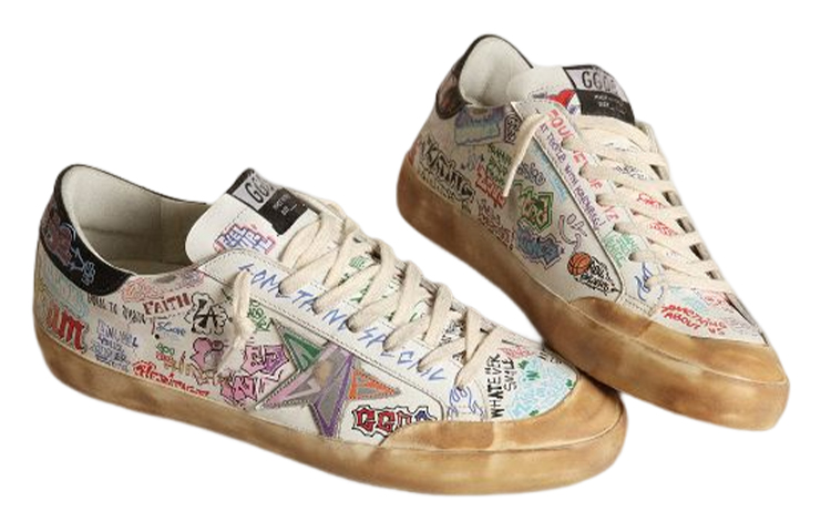 Golden Goose Super-Star 'White Graffiti Penstar Distressed' 圖 3
