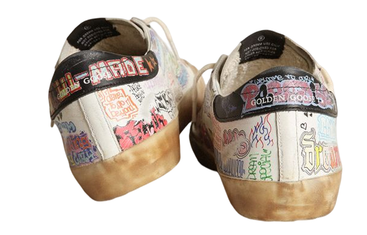Golden Goose Super-Star 'White Graffiti Penstar Distressed' 圖 4