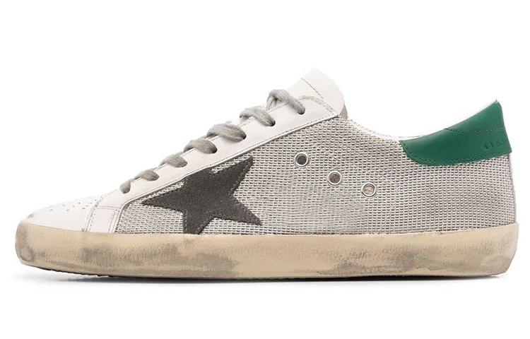 Golden Goose Super-Star Grey Low-Top Fashion Sneakers Comfortable Casual. GMF00101.F002686.70215