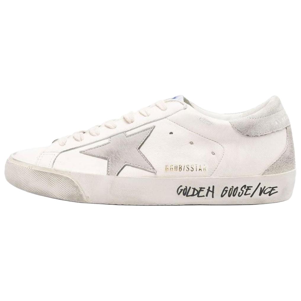 Golden Goose Super-Star Low-Top Sneakers Cream White Casual Shoes. GMF00102.F005359.11166