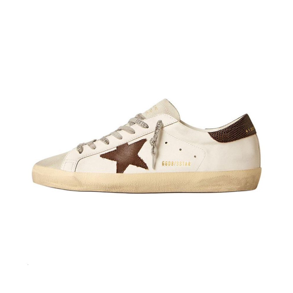 Golden Goose Super-Star Low-Top Sneakers Leather Off-White Casual Shoes GMF00101.F005991.11883