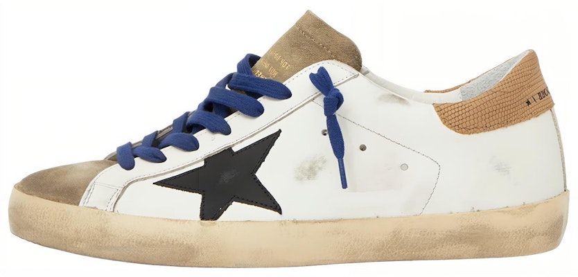 Golden Goose Super-Star Suede Toe White Taupe Royal Blue Black GMF00101.F003208.11178 Buy Golden Goose Super-Star Suede Toe White Taupe Royal Blue Black GMF00101.F003208.11178