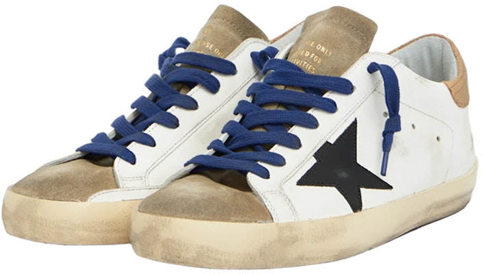 Golden Goose Super-Star Suede Toe White Taupe Royal Blue Black GMF00101.F003208.11178 Lookbook Golden Goose Super-Star Suede Toe White Taupe Royal Blue Black GMF00101.F003208.11178