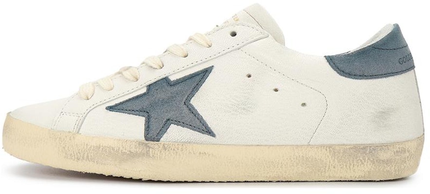 Golden Goose Super-Star 皮革 時尚板鞋 男款 白藍 Buy Golden Goose Super-Star 皮革 時尚板鞋 男款 白藍