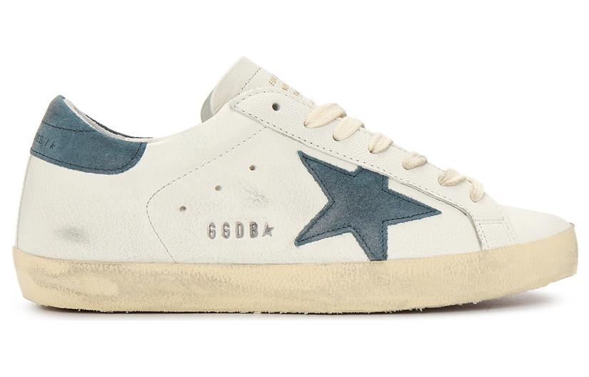 Order Golden Goose Super-Star 皮革 時尚板鞋 男款 白藍