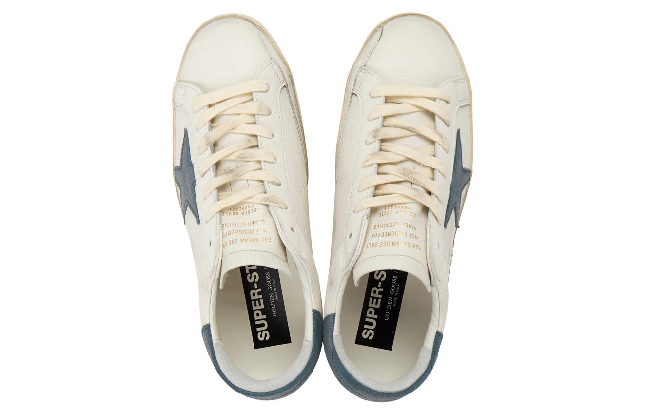 Purchase Golden Goose Super-Star 皮革 時尚板鞋 男款 白藍