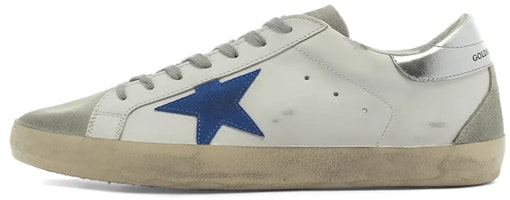 Golden Goose Super-Star White Elecctric Blue Silver GMF00102.F002540.10901 Golden Goose Super-Star White Elecctric Blue Silver GMF00102.F002540.10901