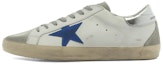 Buy Golden Goose Super-Star Putih Biru Elektrik Perak GMF00102.F002540.10901