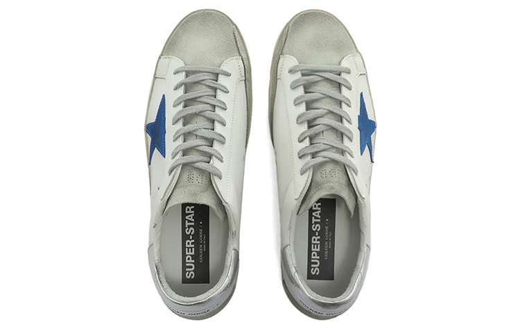 Lookbook Golden Goose Super-Star Putih Biru Elektrik Perak GMF00102.F002540.10901