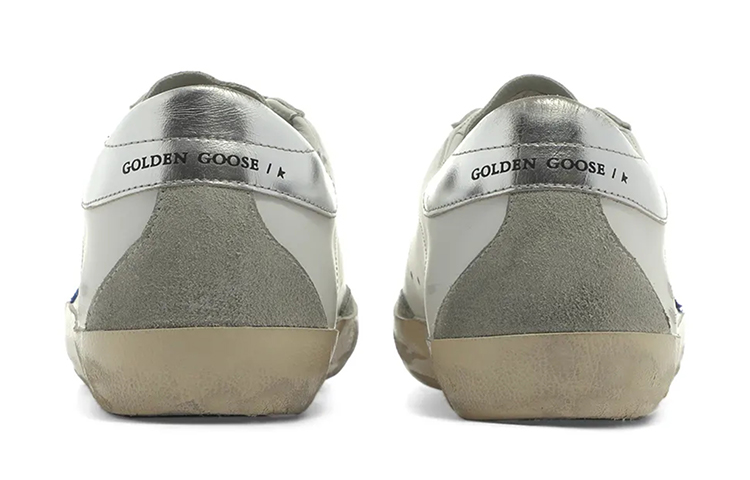 Shop Golden Goose Super-Star Putih Biru Elektrik Perak GMF00102.F002540.10901