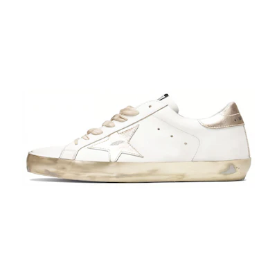 Golden Goose Super-Star White Gold Sparkle