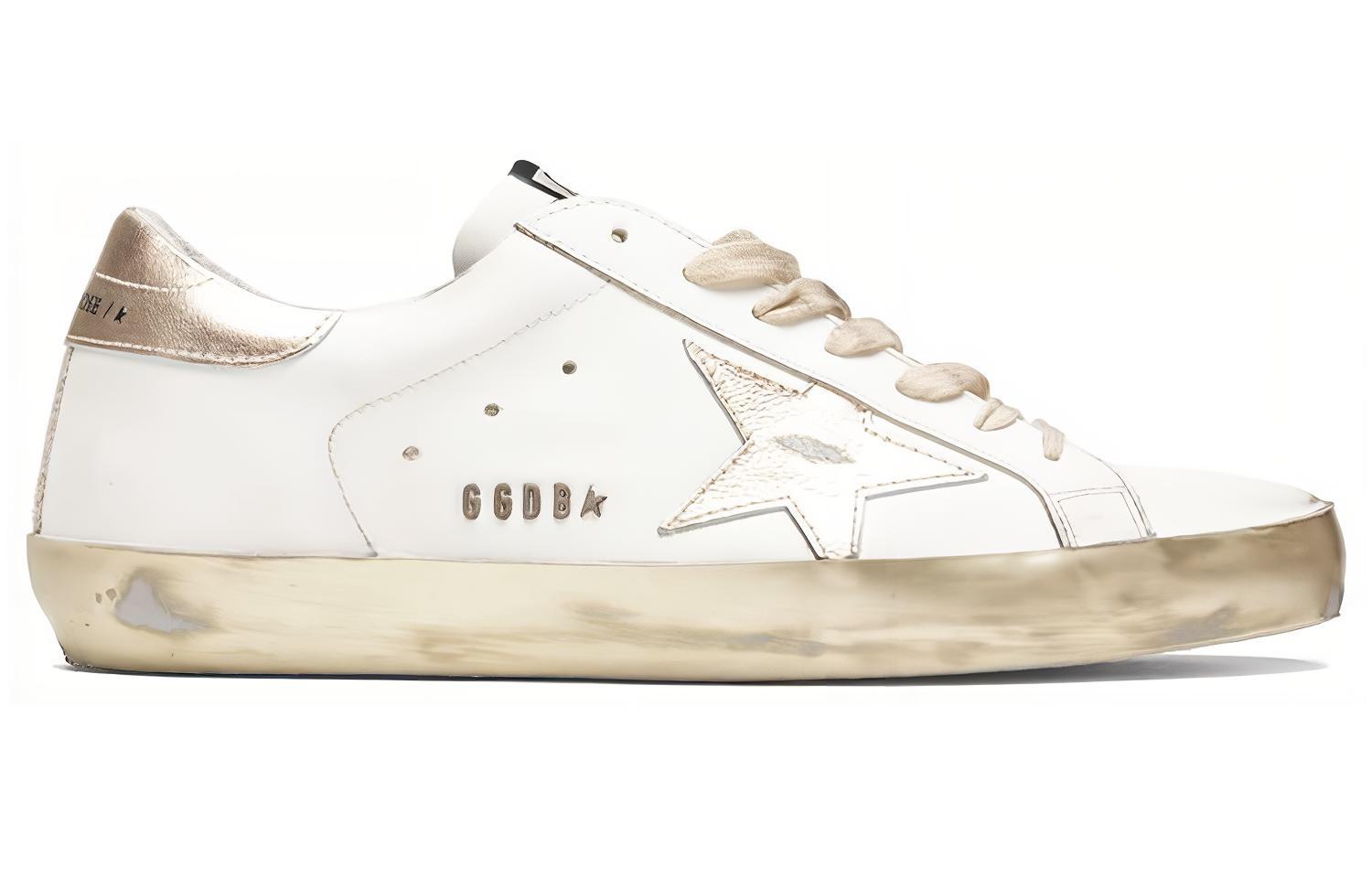 Order 金鵝 Super-Star 做舊款 輕便耐磨 低幫休閒 時尚板鞋 男款 白金