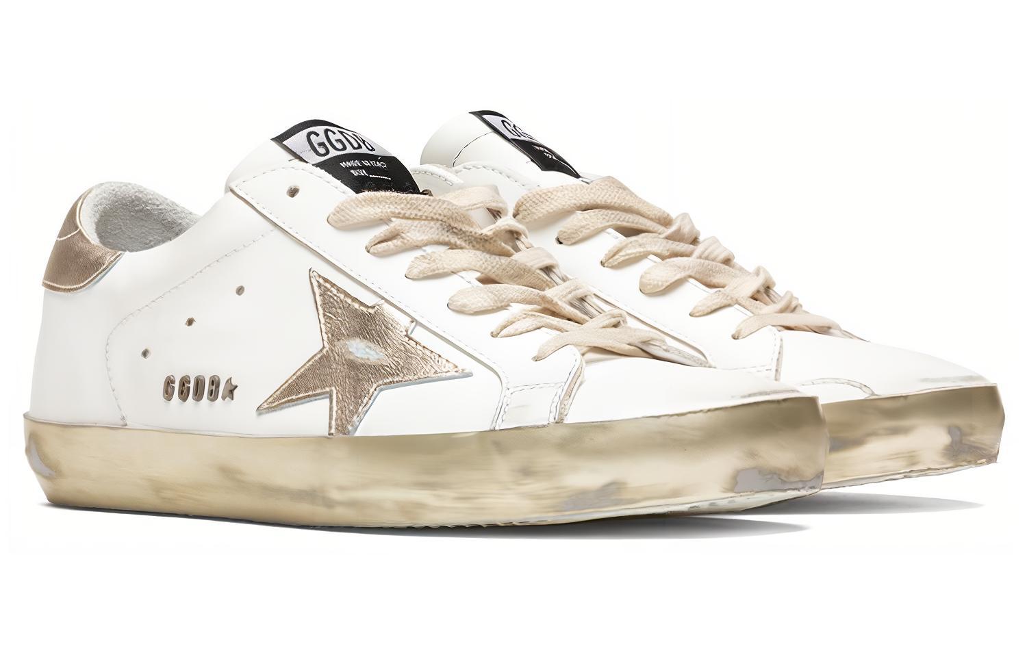 Lookbook 金鵝 Super-Star 做舊款 輕便耐磨 低幫休閒 時尚板鞋 男款 白金