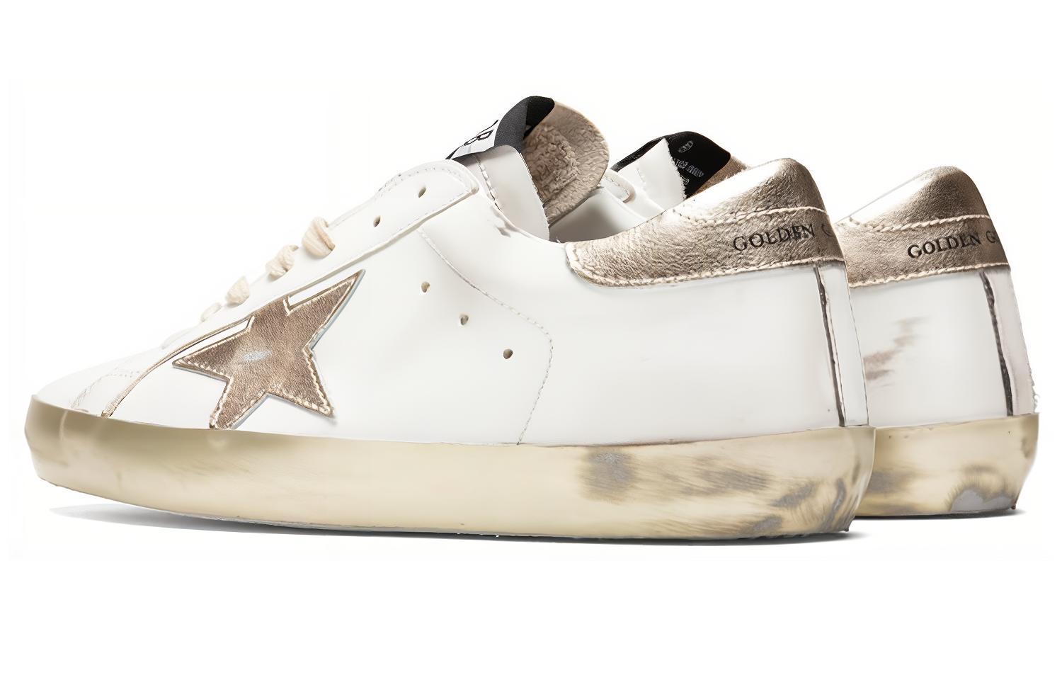 Shop 金鵝 Super-Star 做舊款 輕便耐磨 低幫休閒 時尚板鞋 男款 白金