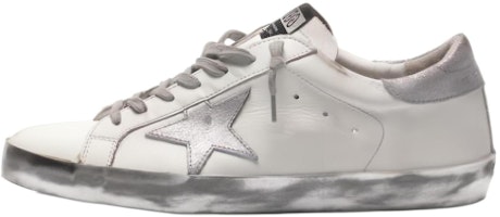 Golden Goose Super-Star White Silver Glitter GMF00101.F000314.80185 Golden Goose Super-Star White Silver Glitter GMF00101.F000314.80185