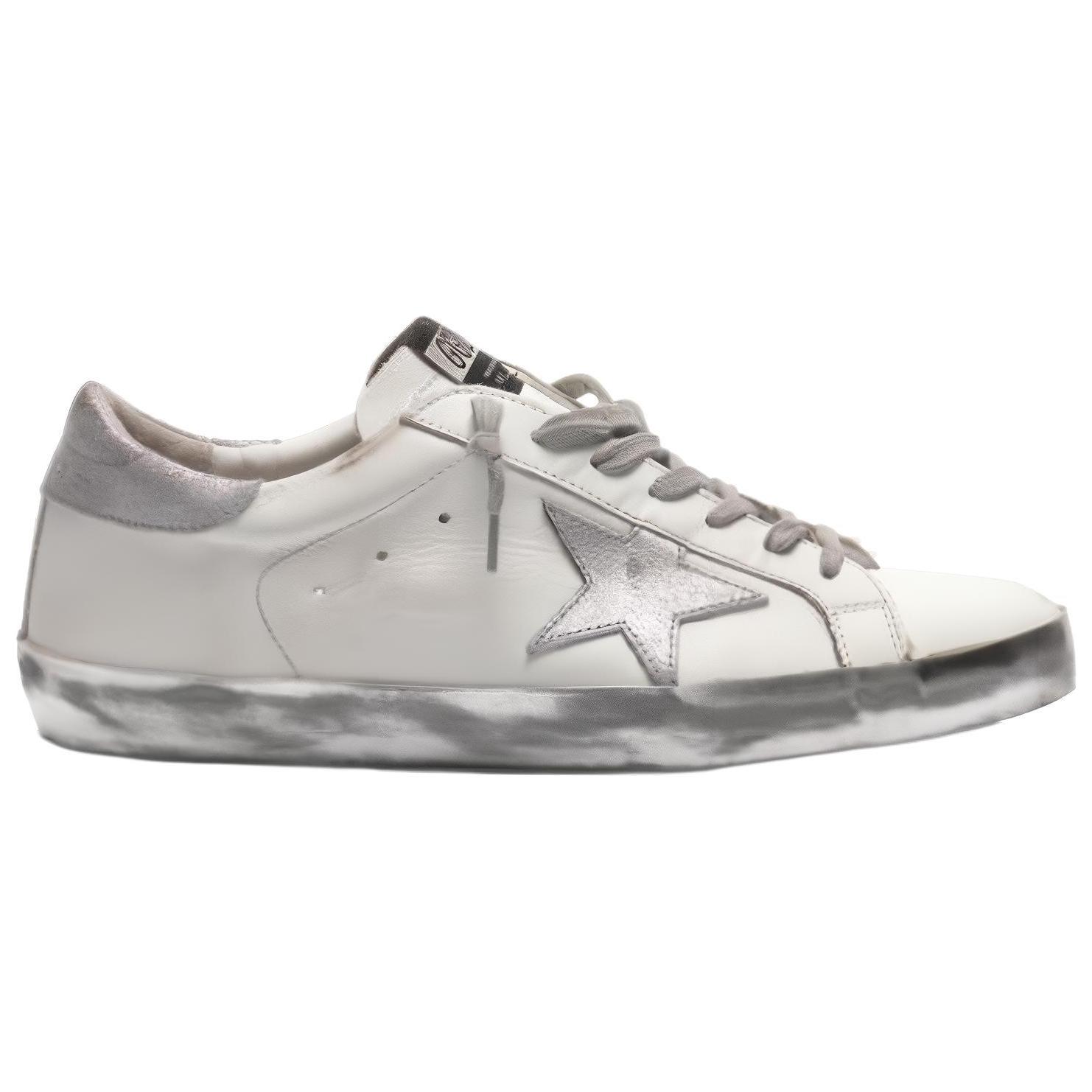 Order Golden Goose Super-Star Blanco Plata con Brillo GMF00101.F000314.80185