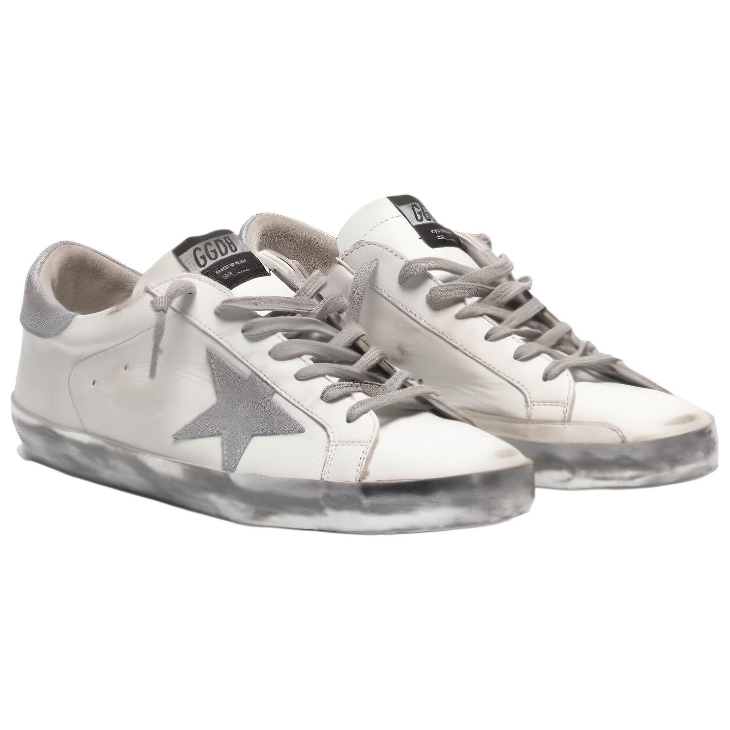 Lookbook Golden Goose Super-Star Blanco Plata con Brillo GMF00101.F000314.80185
