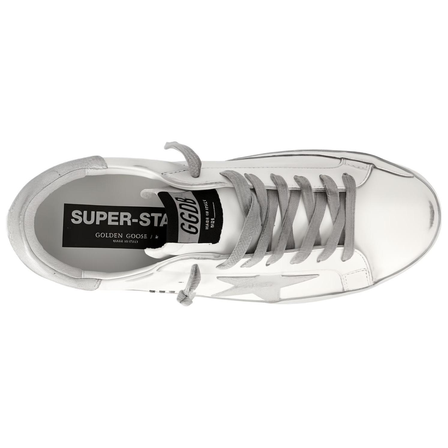 Shop Golden Goose Super-Star Blanco Plata con Brillo GMF00101.F000314.80185