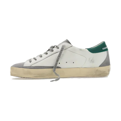 Golden Goose Super-Star White Silver Green