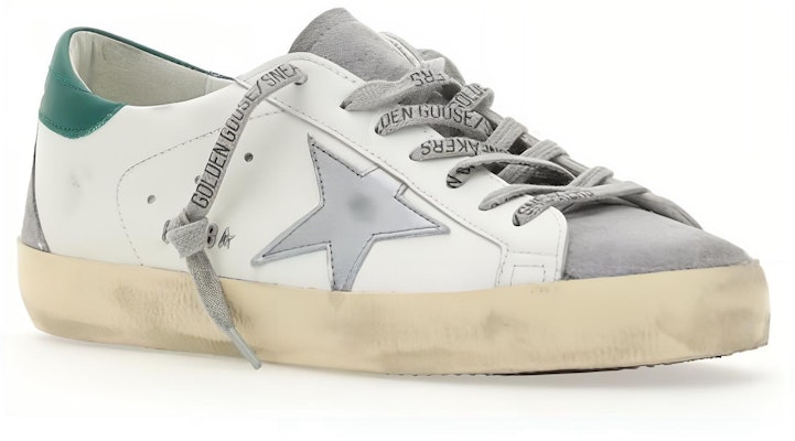 Golden Goose Super-Star White Silver Green GMF00102.F004167.82171 Order Golden Goose Super-Star White Silver Green GMF00102.F004167.82171