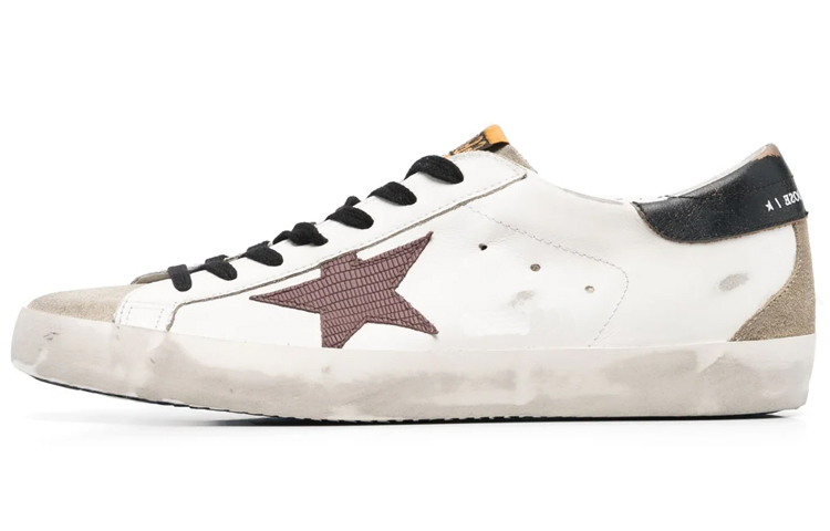 Golden Goose Super-Star White Taupe Bordeaux